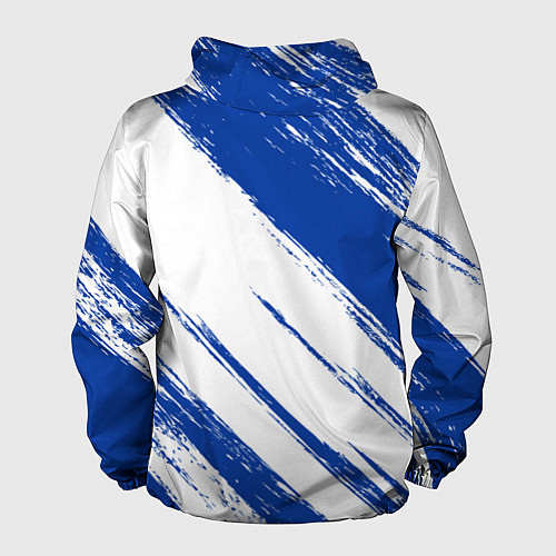 Мужская ветровка Клипперс - синяя краска / 3D-Белый – фото 2