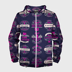 Ветровка с капюшоном мужская Easter pink, цвет: 3D-белый