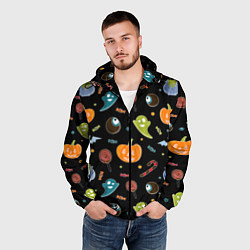Ветровка с капюшоном мужская Halloween black, цвет: 3D-черный — фото 2
