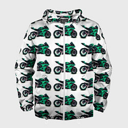 Мужская ветровка Motorcycle turquoise