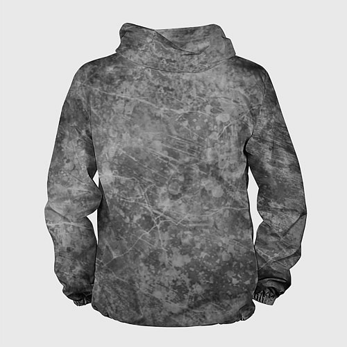 Мужская ветровка Абстракция - grey polished chip / 3D-Белый – фото 2