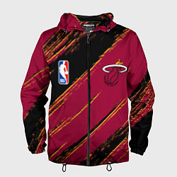 Мужская ветровка Майами Хит - цвета команды