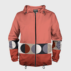Мужская ветровка Луна Малевича розовый томат