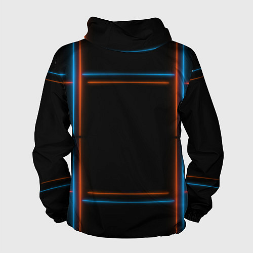Мужская ветровка Neon black red blue / 3D-Белый – фото 2