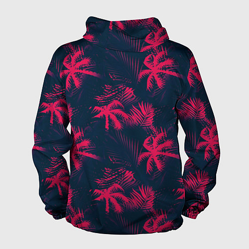 Мужская ветровка Palm pink black / 3D-Белый – фото 2