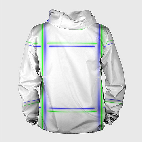 Мужская ветровка Neon white green light blue / 3D-Белый – фото 2