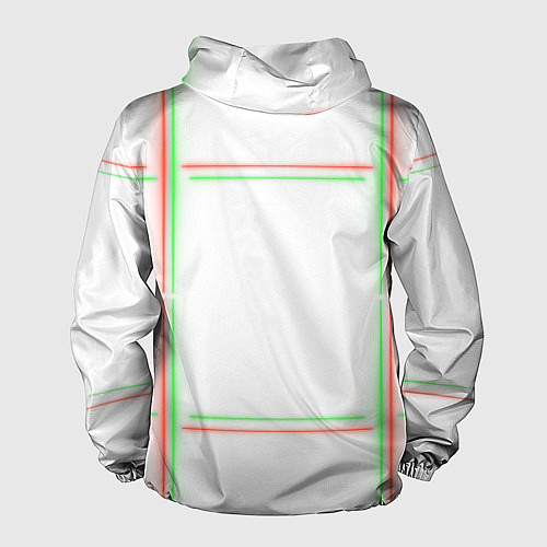Мужская ветровка Neon light green red / 3D-Белый – фото 2
