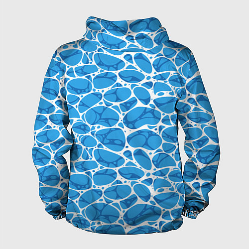 Мужская ветровка Волновая рябь на поверхности воды паттерн / 3D-Белый – фото 2