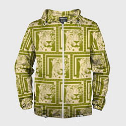 Мужская ветровка Леопард в оливковом