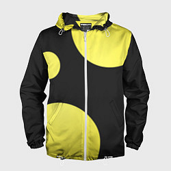 Ветровка с капюшоном мужская Лава лампа макро баланс абстракция, цвет: 3D-белый