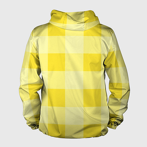 Мужская ветровка Солнечный желтый тартан / 3D-Белый – фото 2