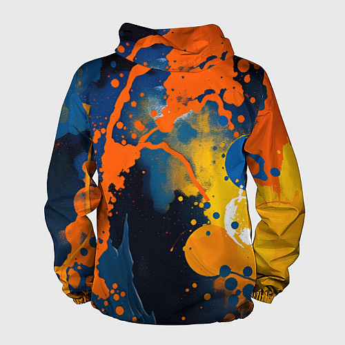 Мужская ветровка Краска на стене / 3D-Белый – фото 2