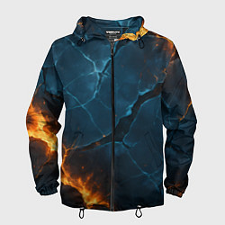 Мужская ветровка Разлом плит с огнем