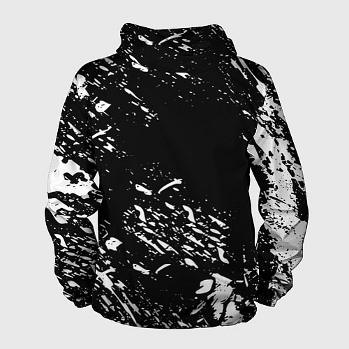 Мужская ветровка Doom белые краски штрихи / 3D-Белый – фото 2