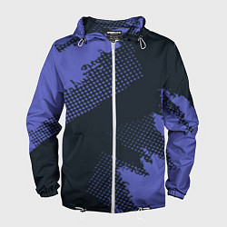 Мужская ветровка Абстрактная текстура в синем