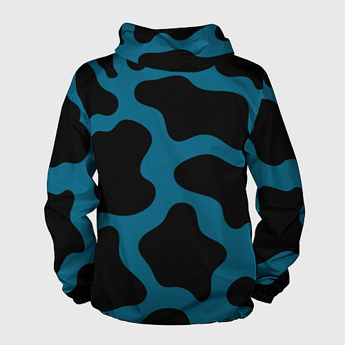 Мужская ветровка Синяя коровья расцветка / 3D-Белый – фото 2