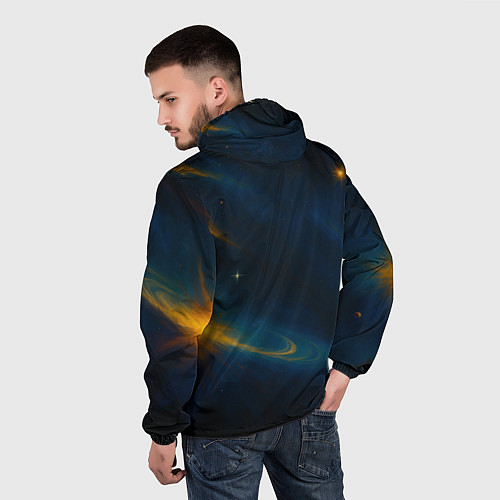 Мужская ветровка Пространство Вселенной / 3D-Черный – фото 4
