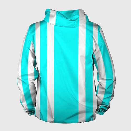 Мужская ветровка Color blue white stripes / 3D-Белый – фото 2