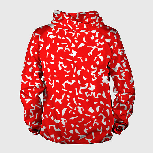 Мужская ветровка Красный яркий камуфляж / 3D-Белый – фото 2