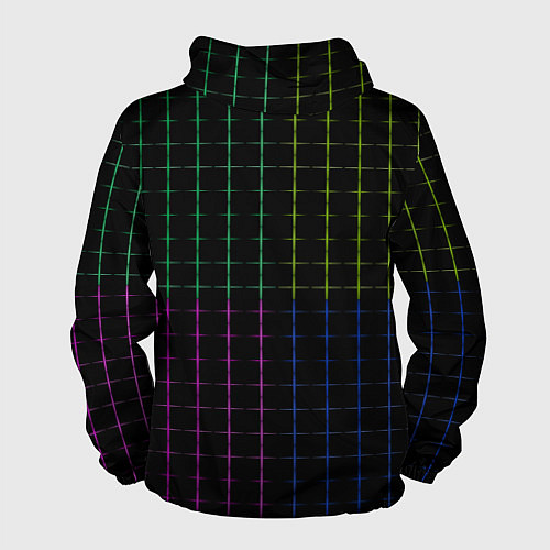 Мужская ветровка Color black multicolored stripes / 3D-Белый – фото 2