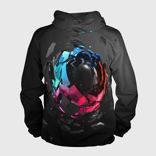 Мужская ветровка Abstract graphics / 3D-Белый – фото 2