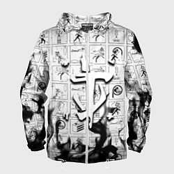 Ветровка с капюшоном мужская Doom x portal fire, цвет: 3D-белый