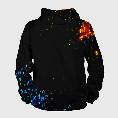 Мужская ветровка Doom огненные символы / 3D-Белый – фото 2