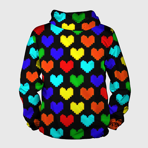 Мужская ветровка Doom love pixel pattern / 3D-Белый – фото 2