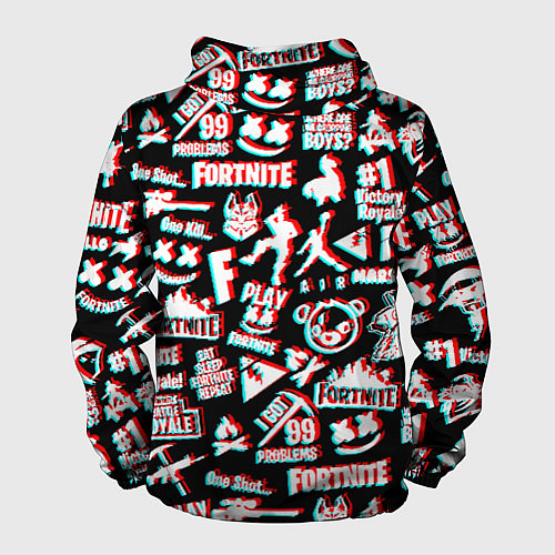 Мужская ветровка Doom x fortnite glitch / 3D-Белый – фото 2