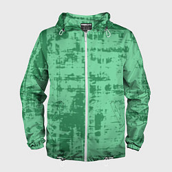 Ветровка с капюшоном мужская Текстура с потертостями, цвет: 3D-белый
