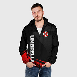 Ветровка с капюшоном мужская Umbrella - спорт, цвет: 3D-черный — фото 2