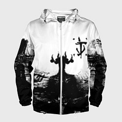 Ветровка с капюшоном мужская Doom демон марса, цвет: 3D-белый