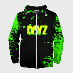 Ветровка с капюшоном мужская Dayz кислотное краски логотип, цвет: 3D-белый