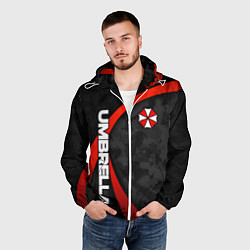 Ветровка с капюшоном мужская Umbrella - камуфляж, цвет: 3D-белый — фото 2