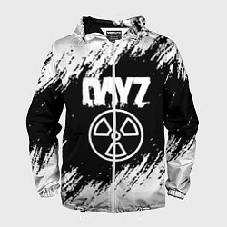 Ветровка с капюшоном мужская Dayz белые краски лого, цвет: 3D-белый