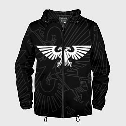 Ветровка с капюшоном мужская Вархаммер - Империум человечества, цвет: 3D-черный