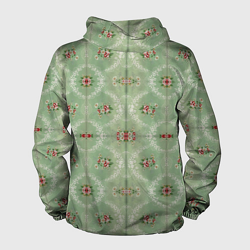 Мужская ветровка Обои в цветочек / 3D-Белый – фото 2