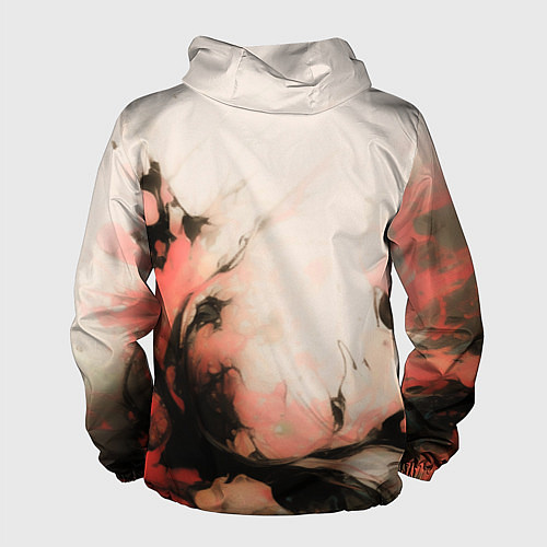 Мужская ветровка Розовый взрыв абстракция / 3D-Черный – фото 2