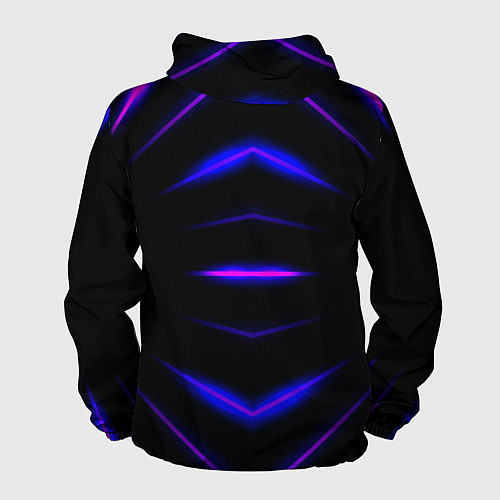 Мужская ветровка Color black neon stripes / 3D-Белый – фото 2