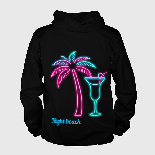 Мужская ветровка Night beach / 3D-Белый – фото 2