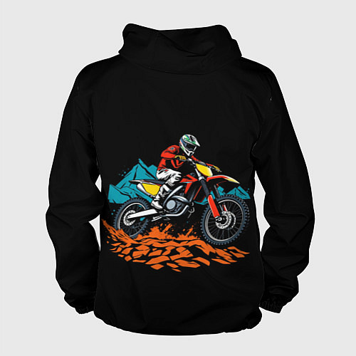 Мужская ветровка Motocross mountains / 3D-Белый – фото 2