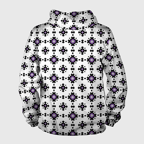 Мужская ветровка Абстрактный геометрический орнамент / 3D-Белый – фото 2