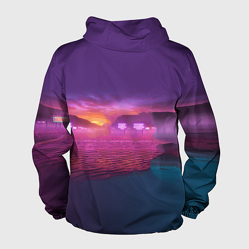 Мужская ветровка Venom near his motorcycle - ai art fantasy / 3D-Белый – фото 2