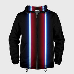 Мужская ветровка Color white blue red neon