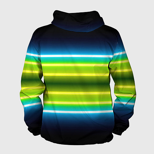 Мужская ветровка Neon multicolored lines / 3D-Белый – фото 2