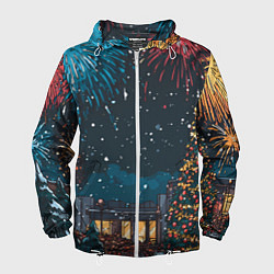 Мужская ветровка Новогодний салют