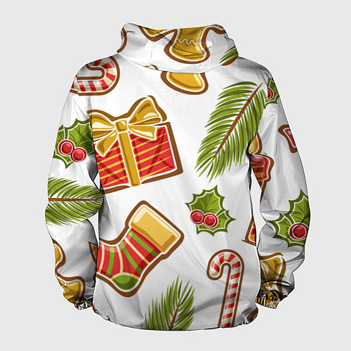 Мужская ветровка Рождественский вайб / 3D-Белый – фото 2