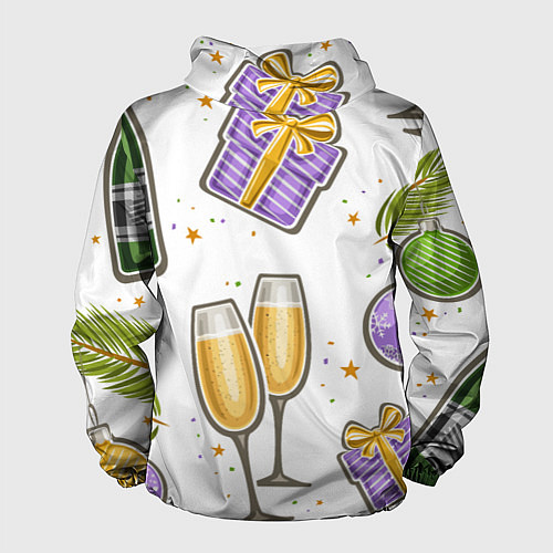 Мужская ветровка Новогодний вайб / 3D-Белый – фото 2