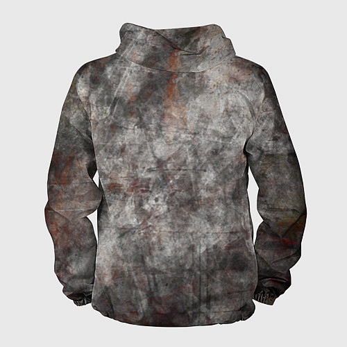 Мужская ветровка Абстракция - gray stone / 3D-Белый – фото 2