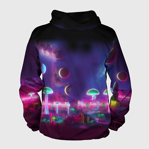 Мужская ветровка Космонавт Шрук в неоновом скафандре на загадочной / 3D-Белый – фото 2